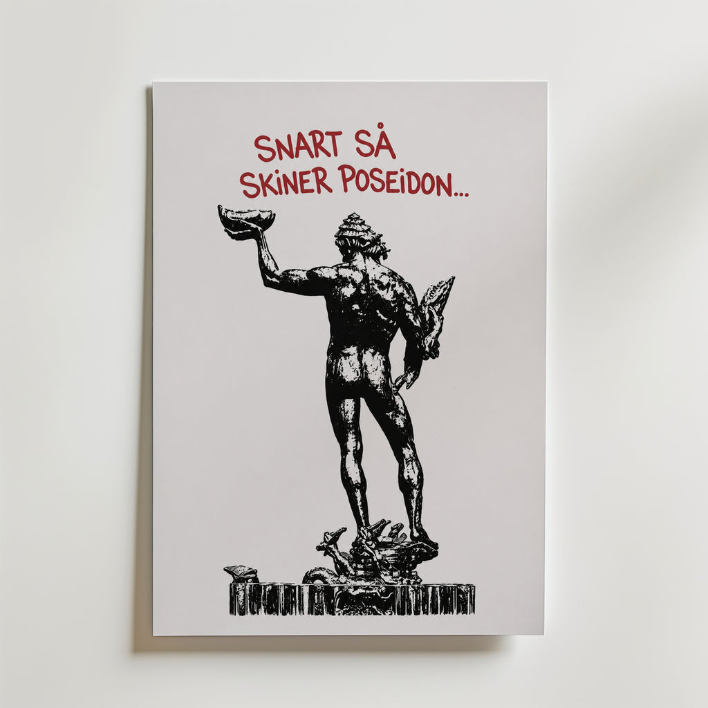 Snart Skiner Poseidon Poster – canvas utan passepartout