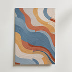 Earth Waves Poster – abstrakt vågmotiv på canvas, premiumtryck från Bozetto