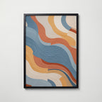 Earth Waves Poster i svart ram, tryckt i Sverige