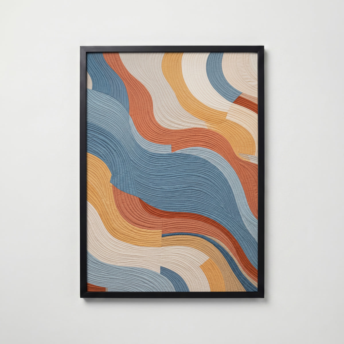 Earth Waves Poster i svart ram, tryckt i Sverige