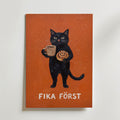 Fika Först Poster – canvas utan passepartout