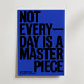 Find Meaning – koboltblå typografisk affisch på canvas, tryckt i Sverige av Bozetto