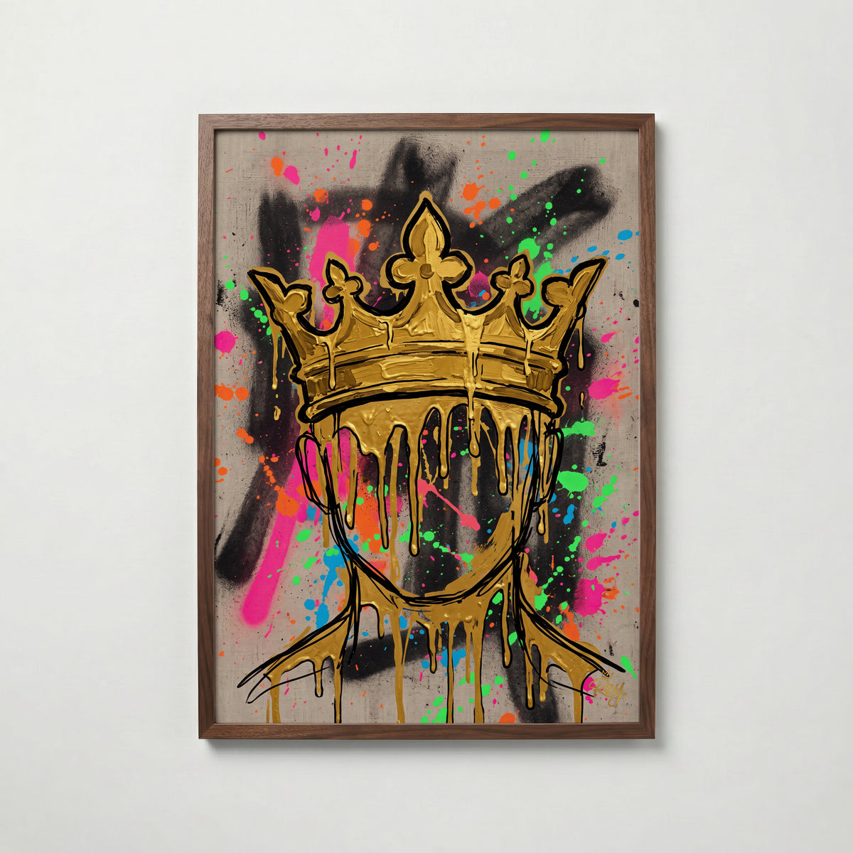 Golden Crown Poster – valnötsram