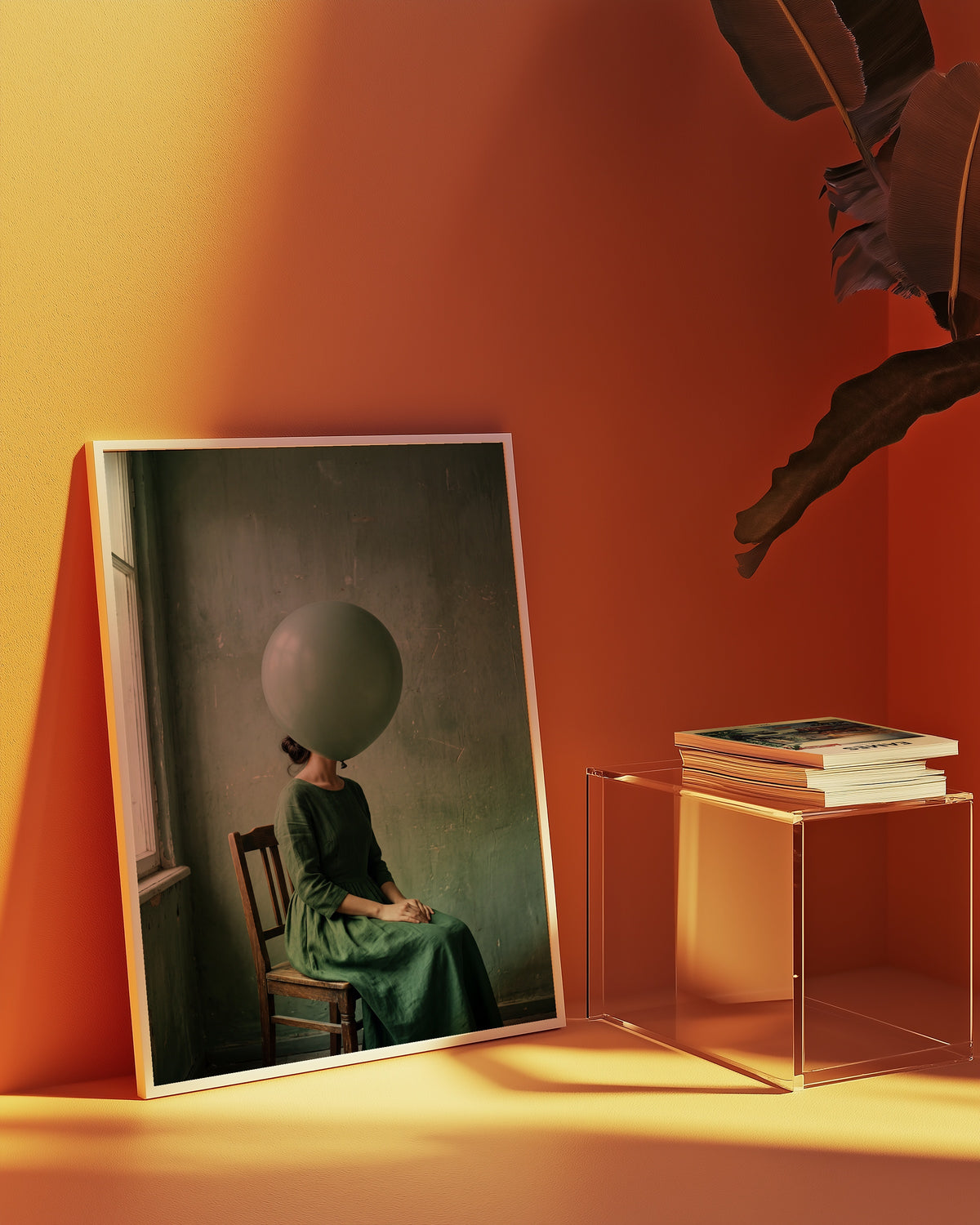 Green Balloon Poster på vägg i vardagsrum, fri frakt över 499 kr