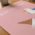 Hide Your Food Poster – närbild på papper
