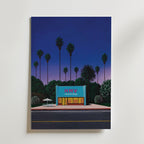 Hiroshi Nagai HMV Record Shop Poster utan passepartout
