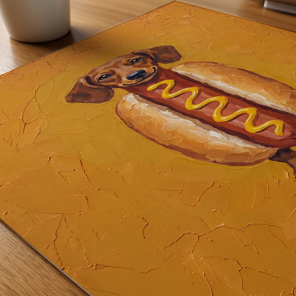 Hot Dog Poster – närbild på papper