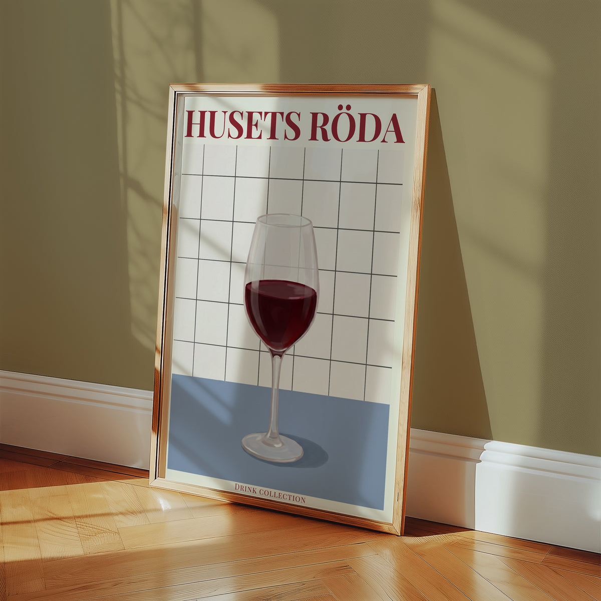 Husets Röda poster i stilrent hem med modern inredning – Bozetto i hög tryckkvalitet