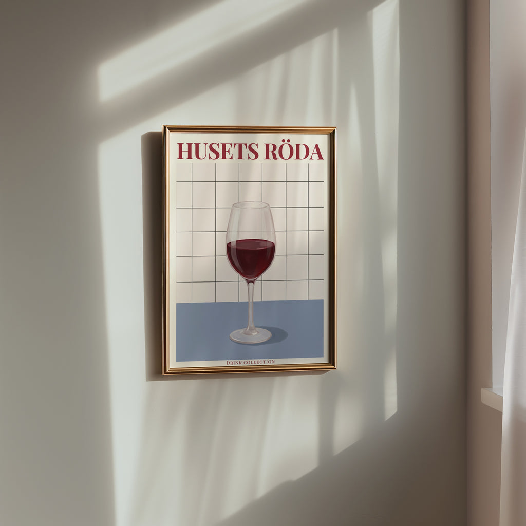 Husets Röda poster i inrett hem – Bozetto affisch i hög tryckkvalitet