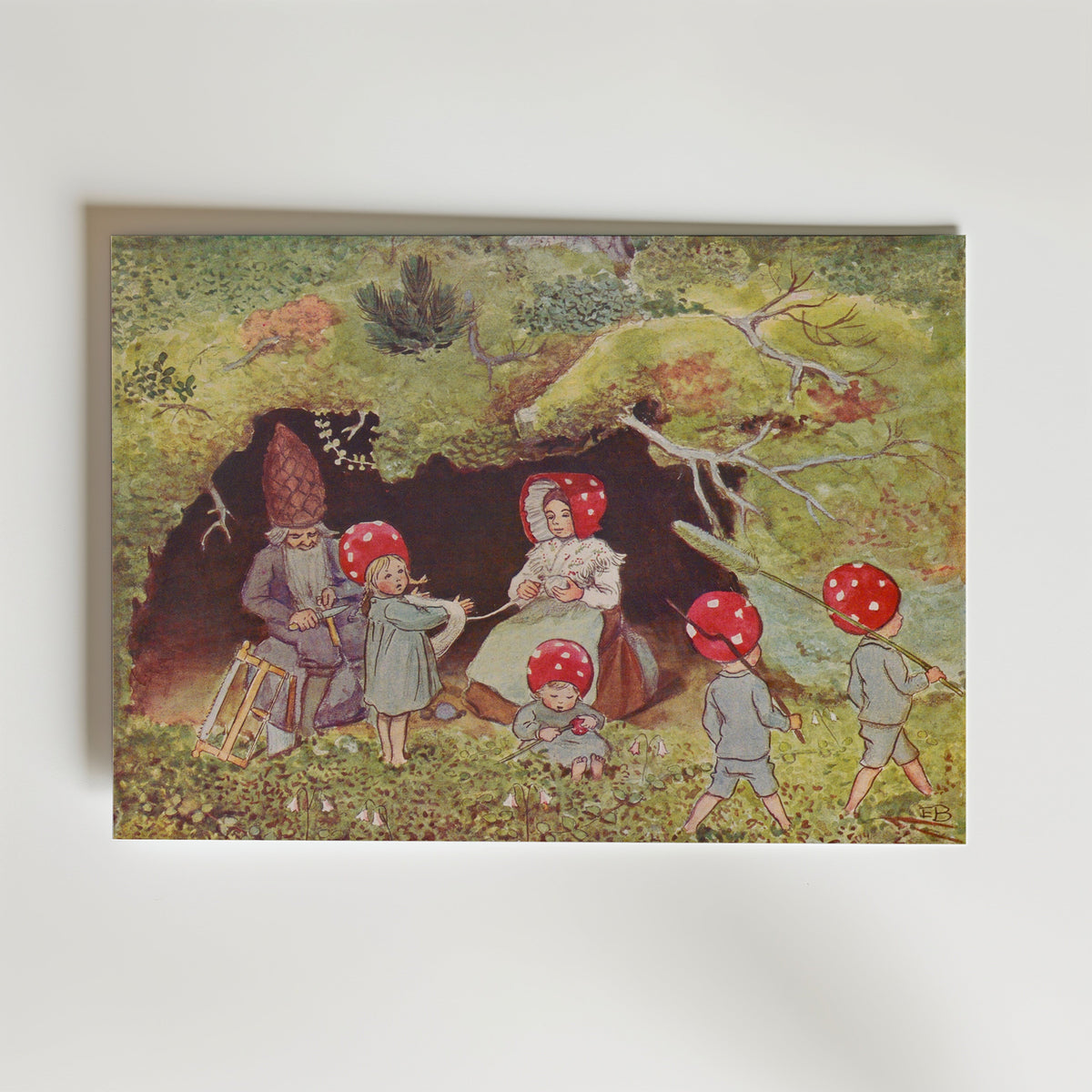 Elsa Beskow Tomtebobarnen vid Jordhålan Poster – utan passepartout