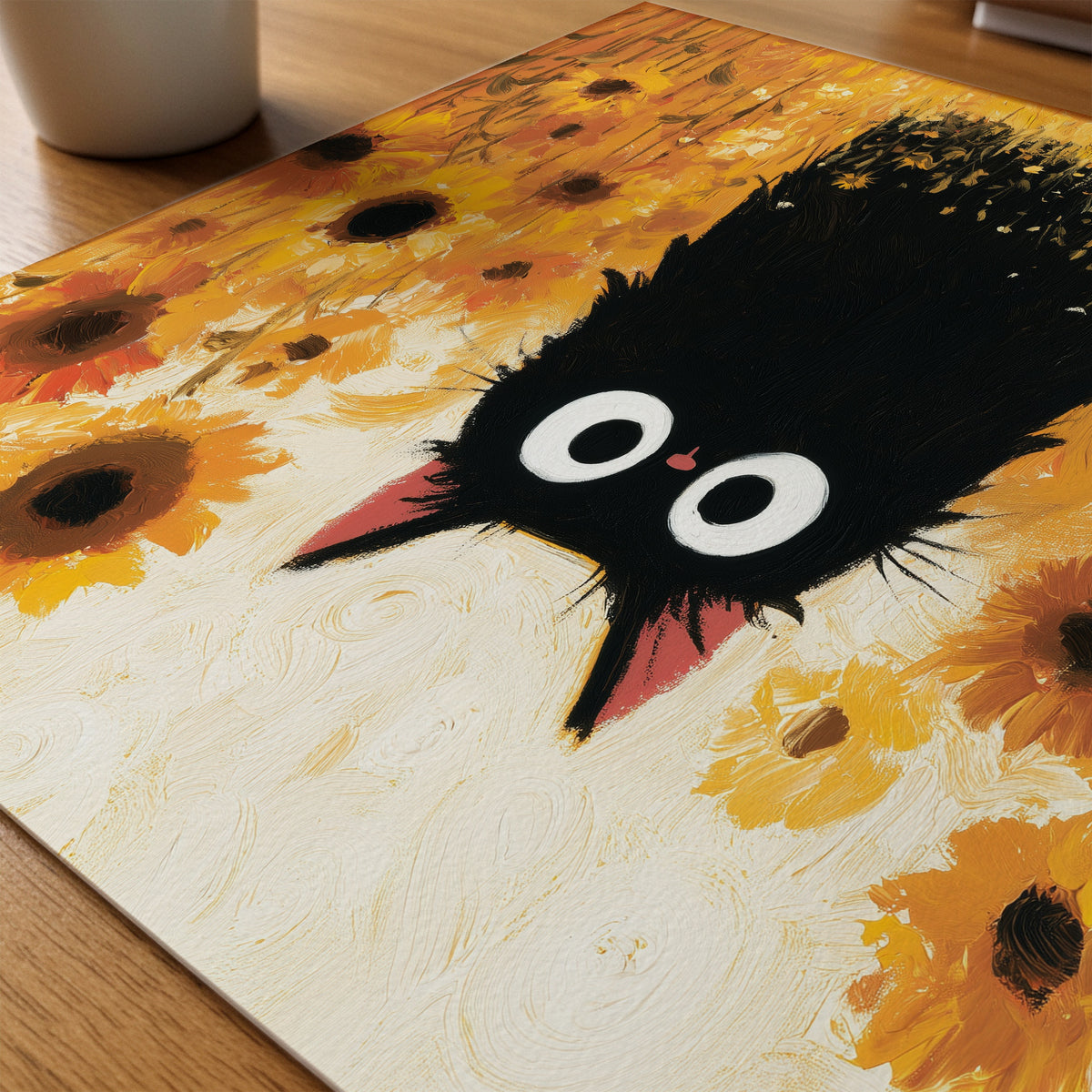 Solrosäng Poster – närbild på papper