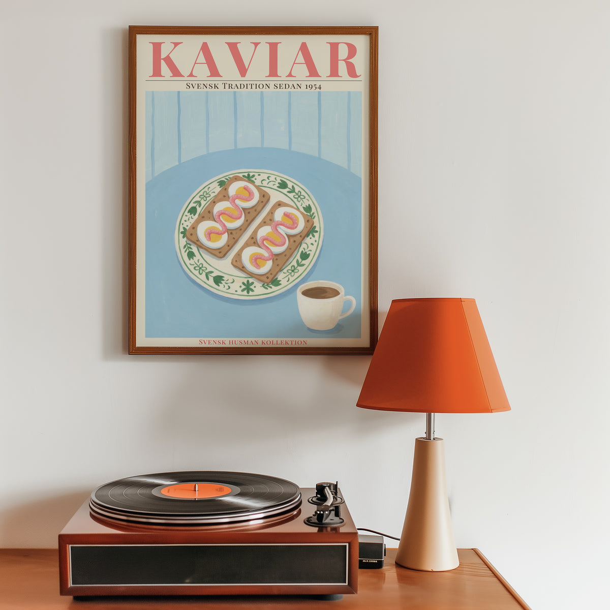 Kaviar Knäckebröd och Ägg poster i inramad miljö från Bozetto