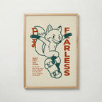 Kickflip Fox Poster – skateräv i ekram, leverans 1 till 3 dagar