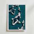 Koi Pool Poster – koifiskar på canvas, premiumtryck från Bozetto