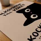 Kocken Är En Katt Poster – närbild på papper