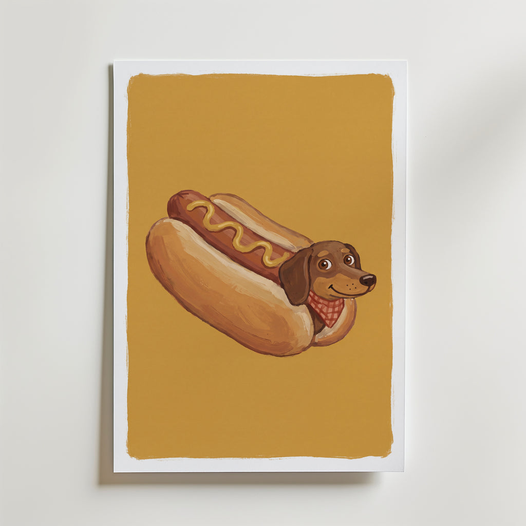 Korvhund Poster – canvas utan passepartout