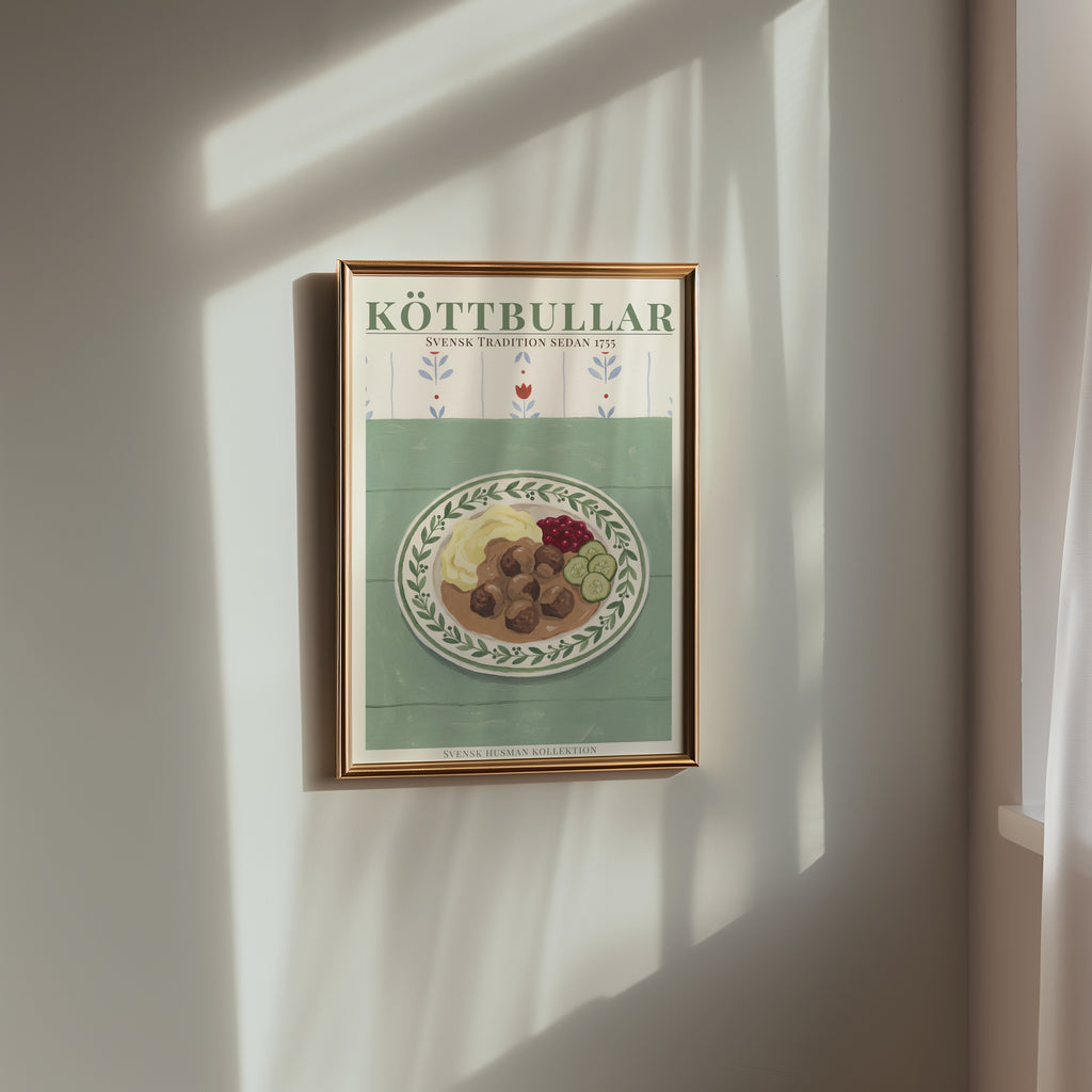 Kottbullar Poster i ram pa vagg i rum - Bozetto