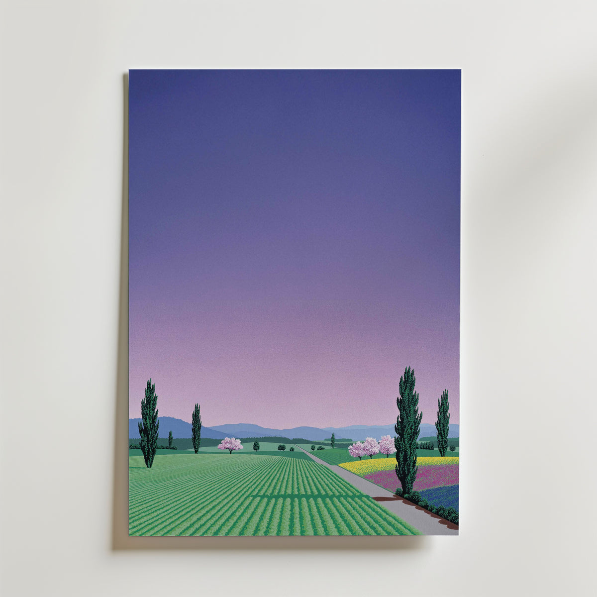 Hiroshi Nagai Lavender Fields utan passepartout