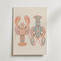 Folk Art Lobsters Poster – canvas utan passepartout