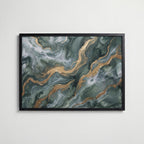 Emerald & Gold Poster – svart ram