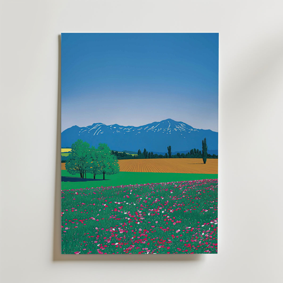 Hiroshi Nagai Meadow Horizon Poster utan passepartout