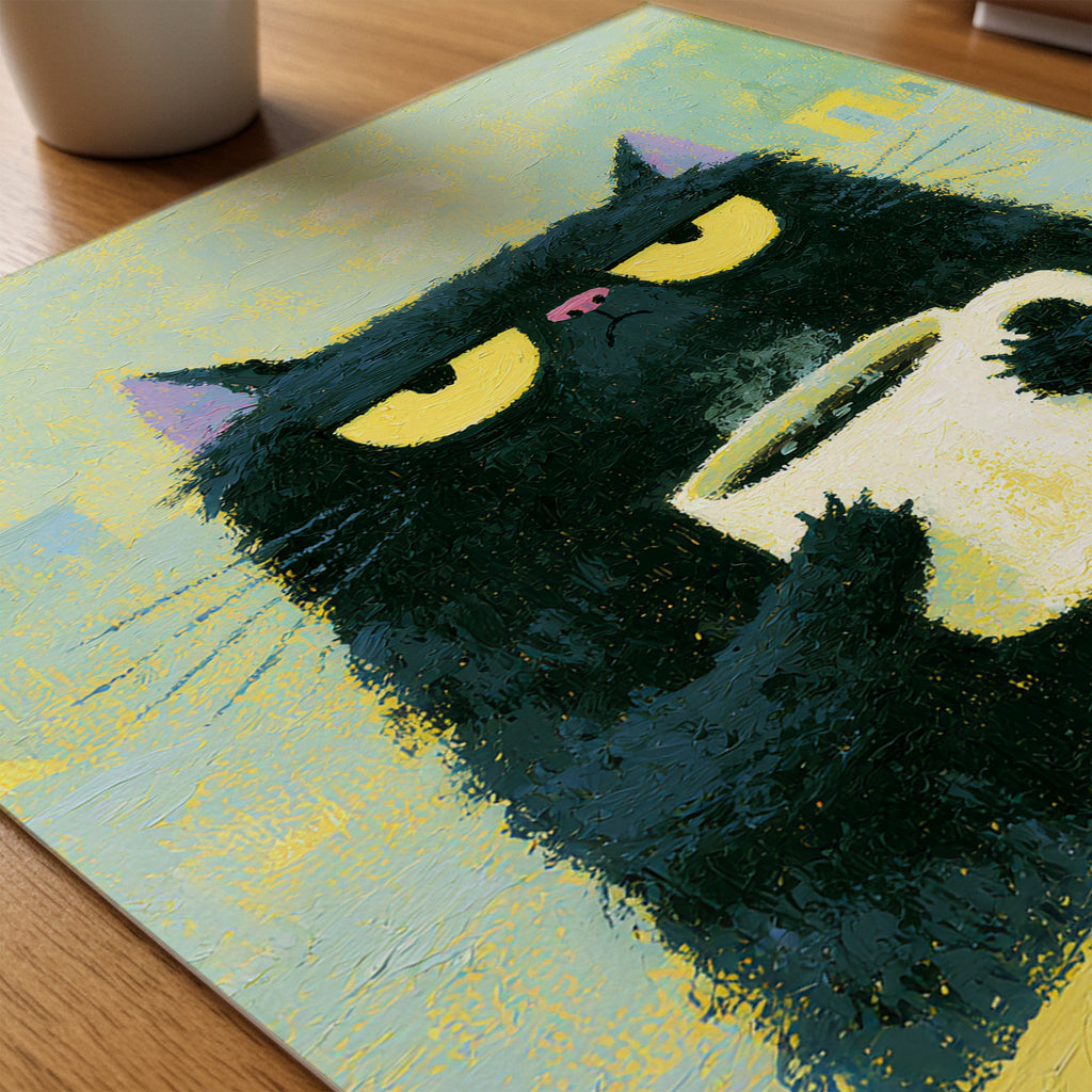 Mer Kaffe Poster – närbild på papper