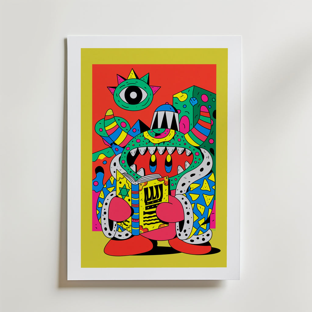 Monster Pop Poster – med passepartout