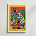 Monster Pop Poster – med passepartout