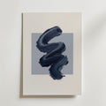 Navy Zigzag Poster – canvas utan passepartout