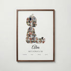 Personlig bebissiluett mitt första år i valnötsram