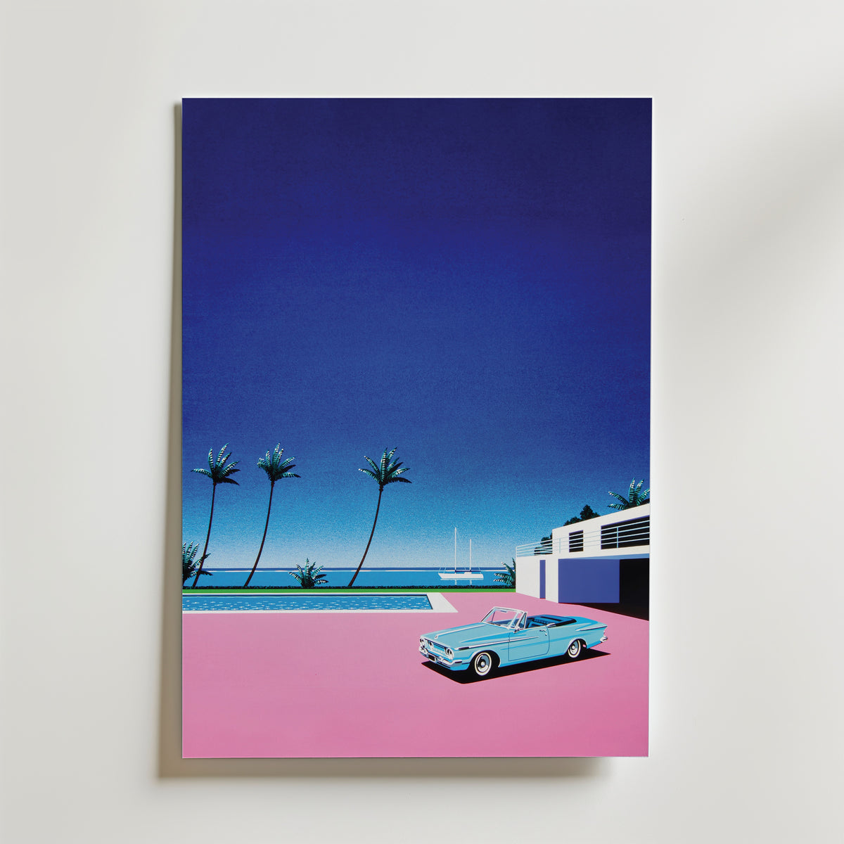 Hiroshi Nagai Pink Sunset Ride - utan passepartout