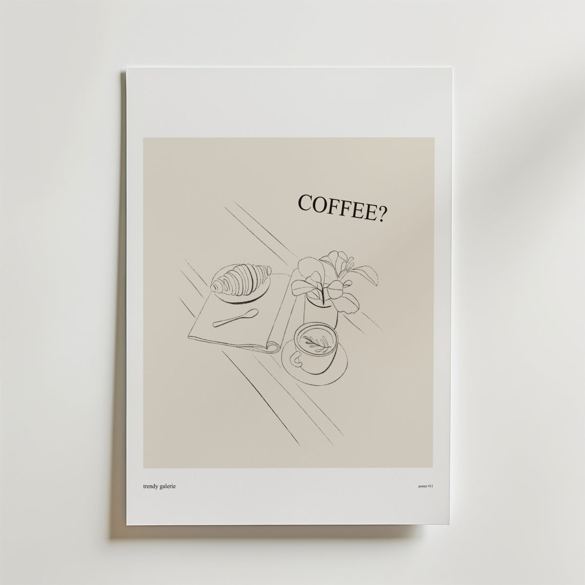 Minimal Breakfast – stilfullt konsttryck från Bozetto, tryckt på matt finpapper i hög tryckkvalitet