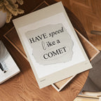 Speed Like A Comet poster visad rakt fram – Bozetto affisch i hög tryckkvalitet i hög tryckkvalitet