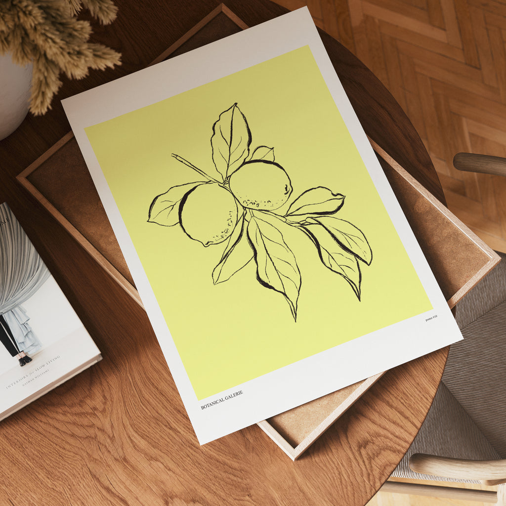 Botanical Lemon poster visad rakt fram – Bozetto affisch i hög tryckkvalitet i hög tryckkvalitet