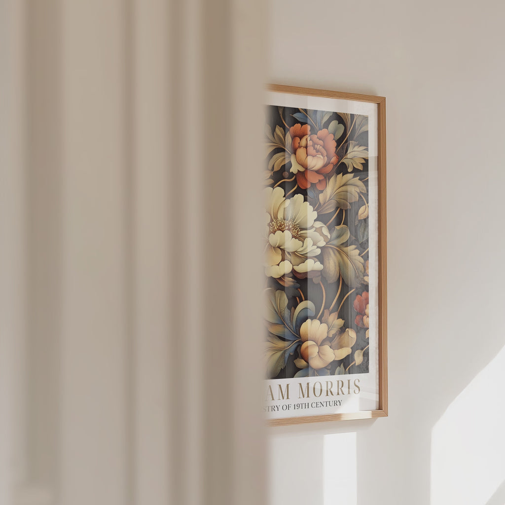 Golden Flowers Pattern William Morris Poster