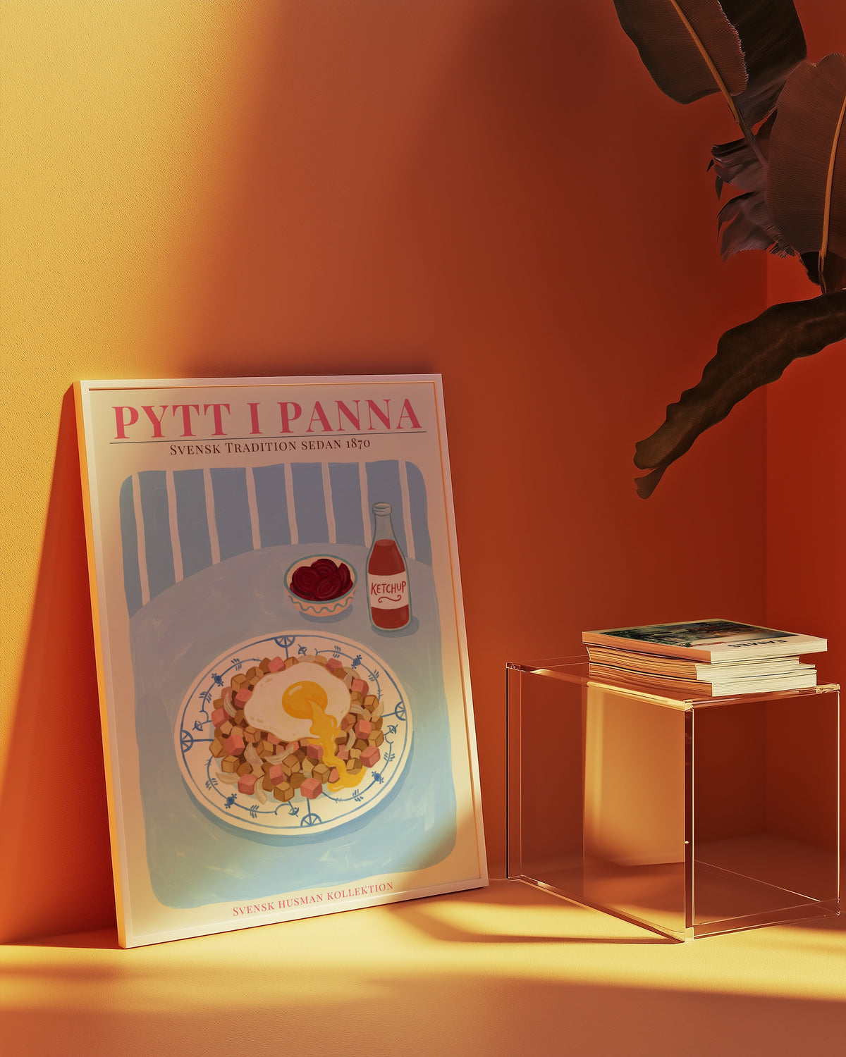 Pytt i Panna poster på vägg i köksmiljö från Bozetto