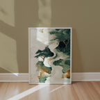 Whispers of the Ancient Forest poster inramad i modern inredning – Bozetto