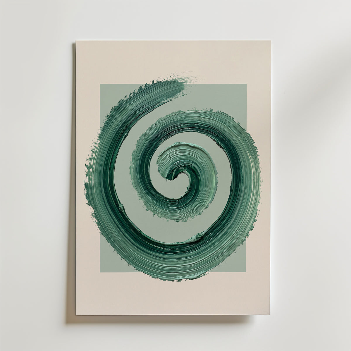 Sage Spiral Poster – canvas utan passepartout