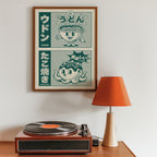 Jade Kombini Poster – japansk matmaskot-tavla på vägg i stilren miljö, fri frakt över 499 kr