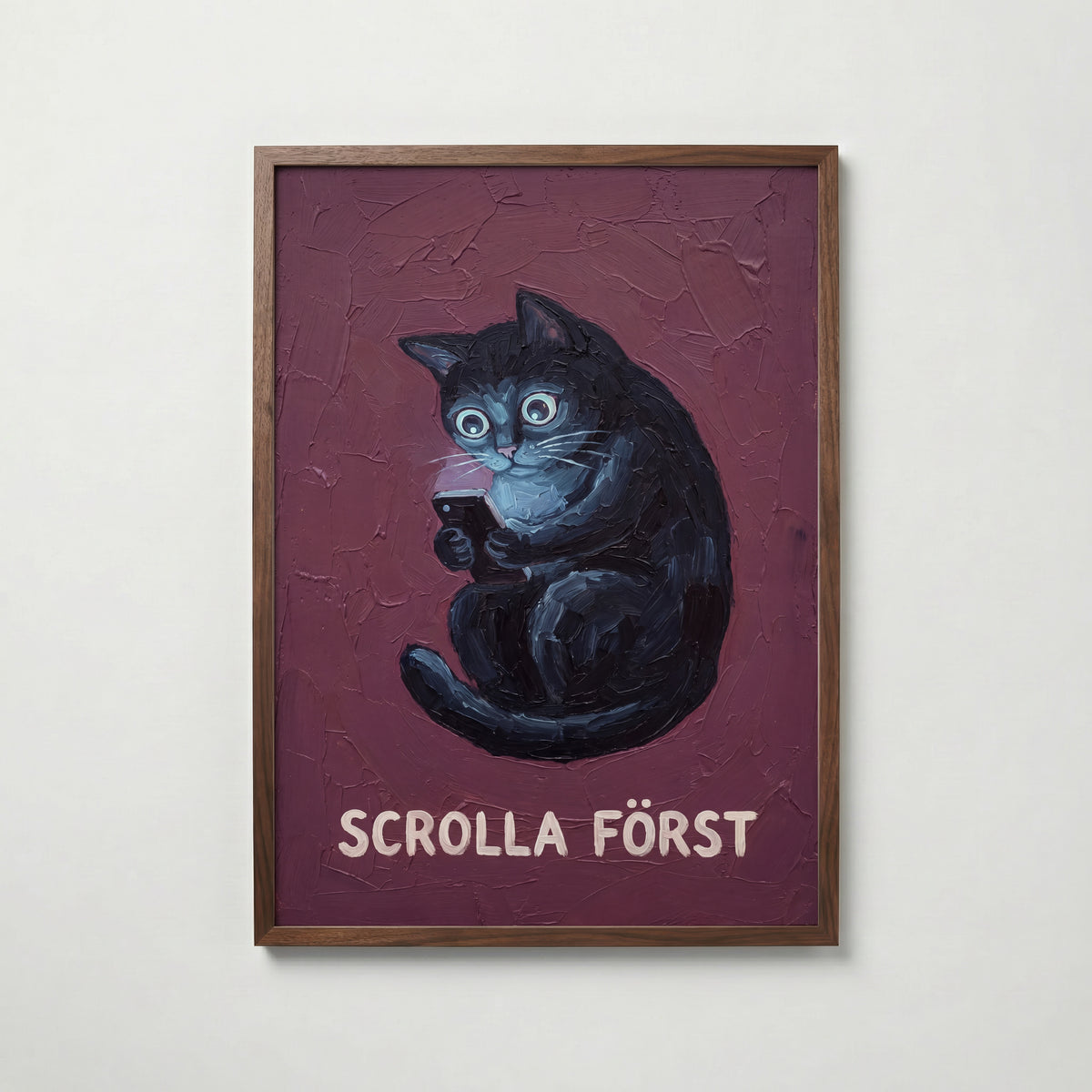 Scrolla Först Poster – valnötsram