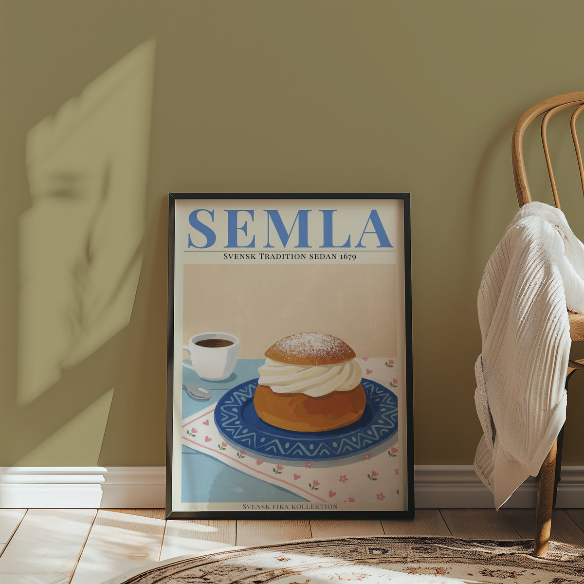Semla Poster i ram pa vagg i rum - Bozetto