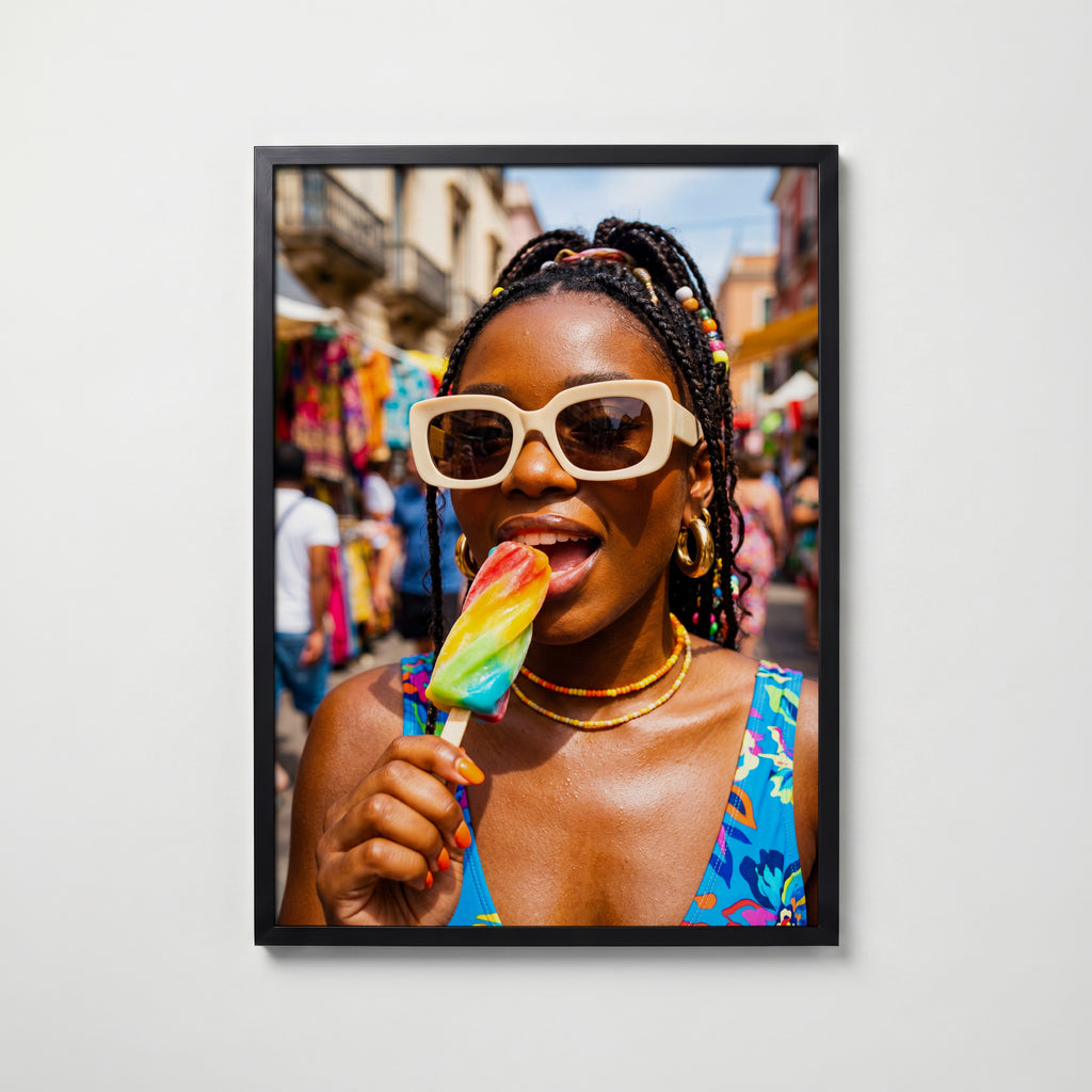 Summer Shades Poster i svart ram, tryckt i Sverige