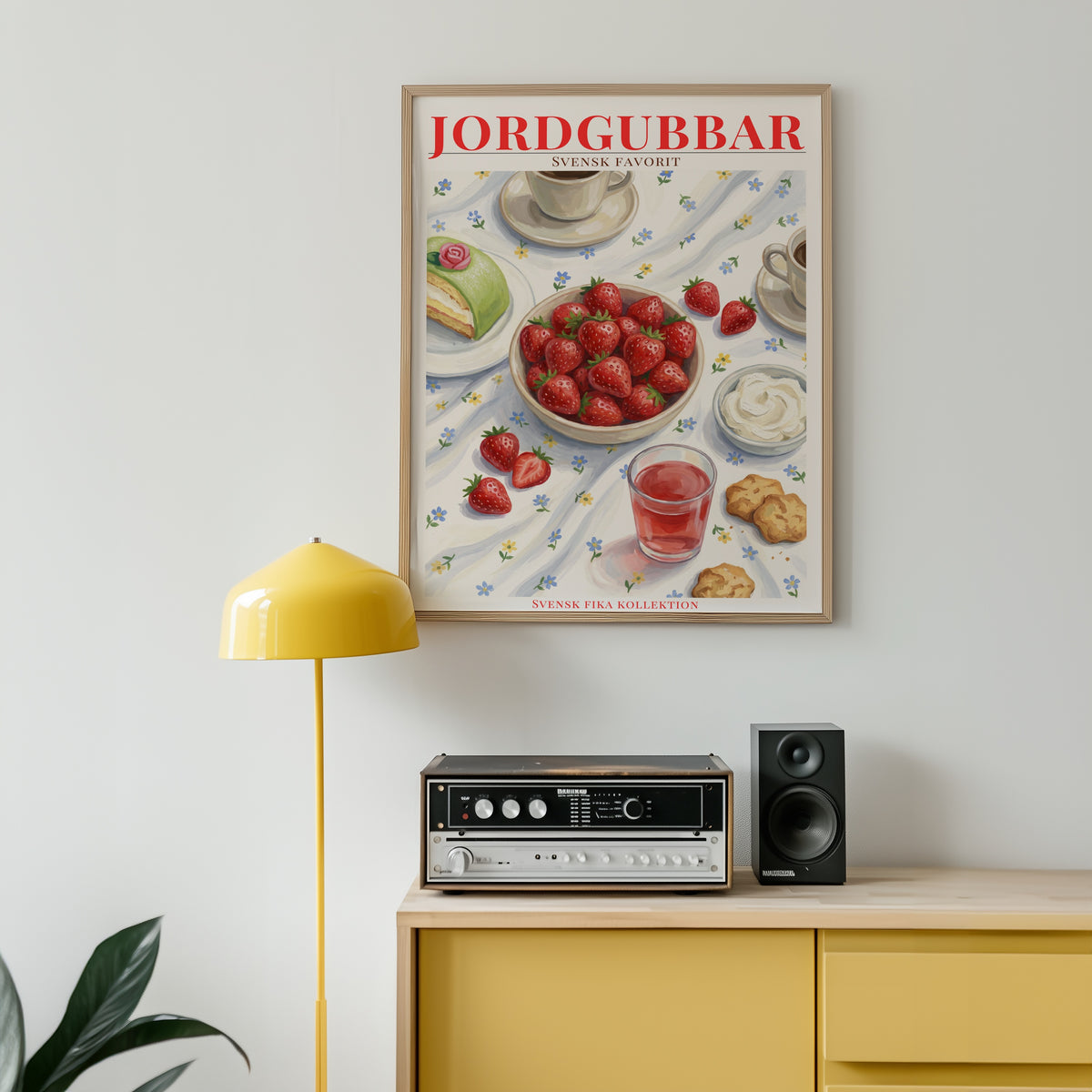 Svenska Jordgubbar Poster på vägg - Bozetto