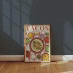 Tacos Fredag Poster i ram pa vagg i rum - Bozetto