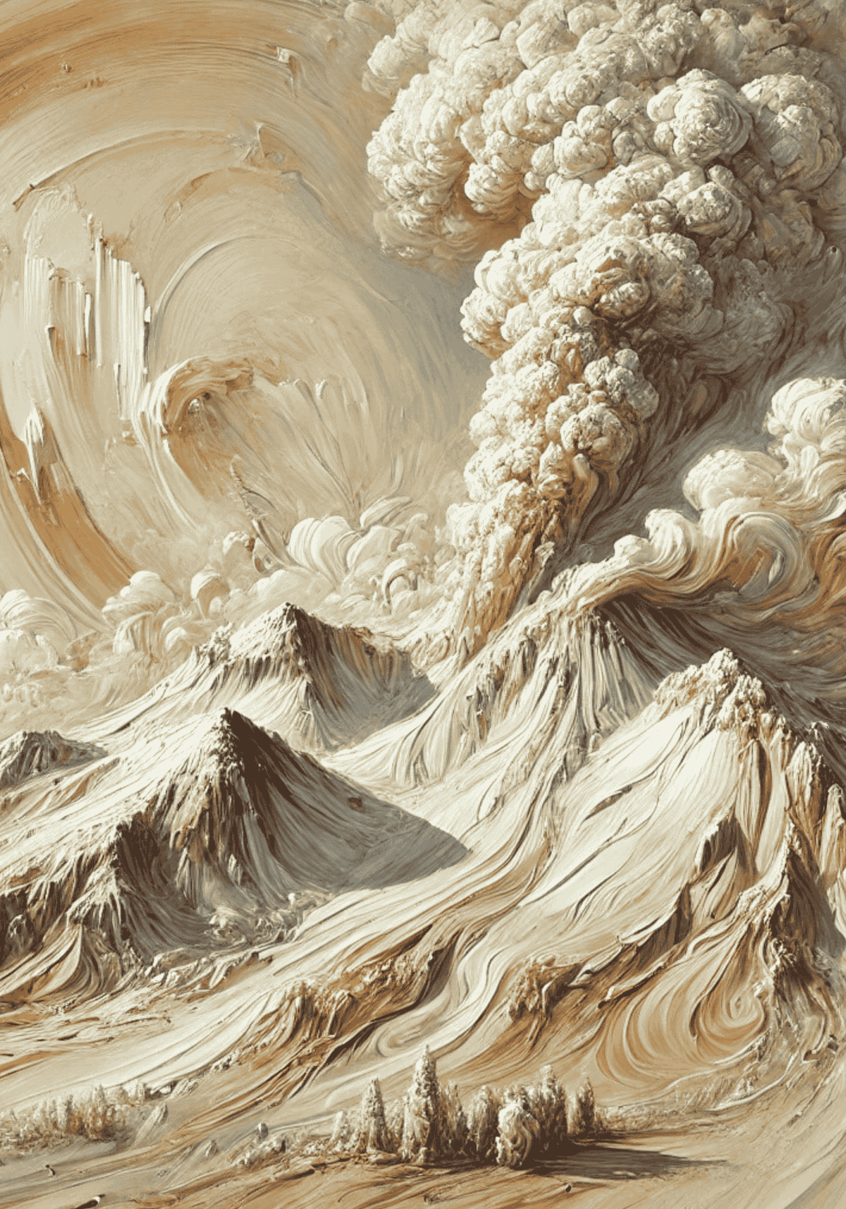 Abstract Volcanic Eruption – köp enkelt hos Bozetto konsttryck i hög kvalitet i hög kvalitet