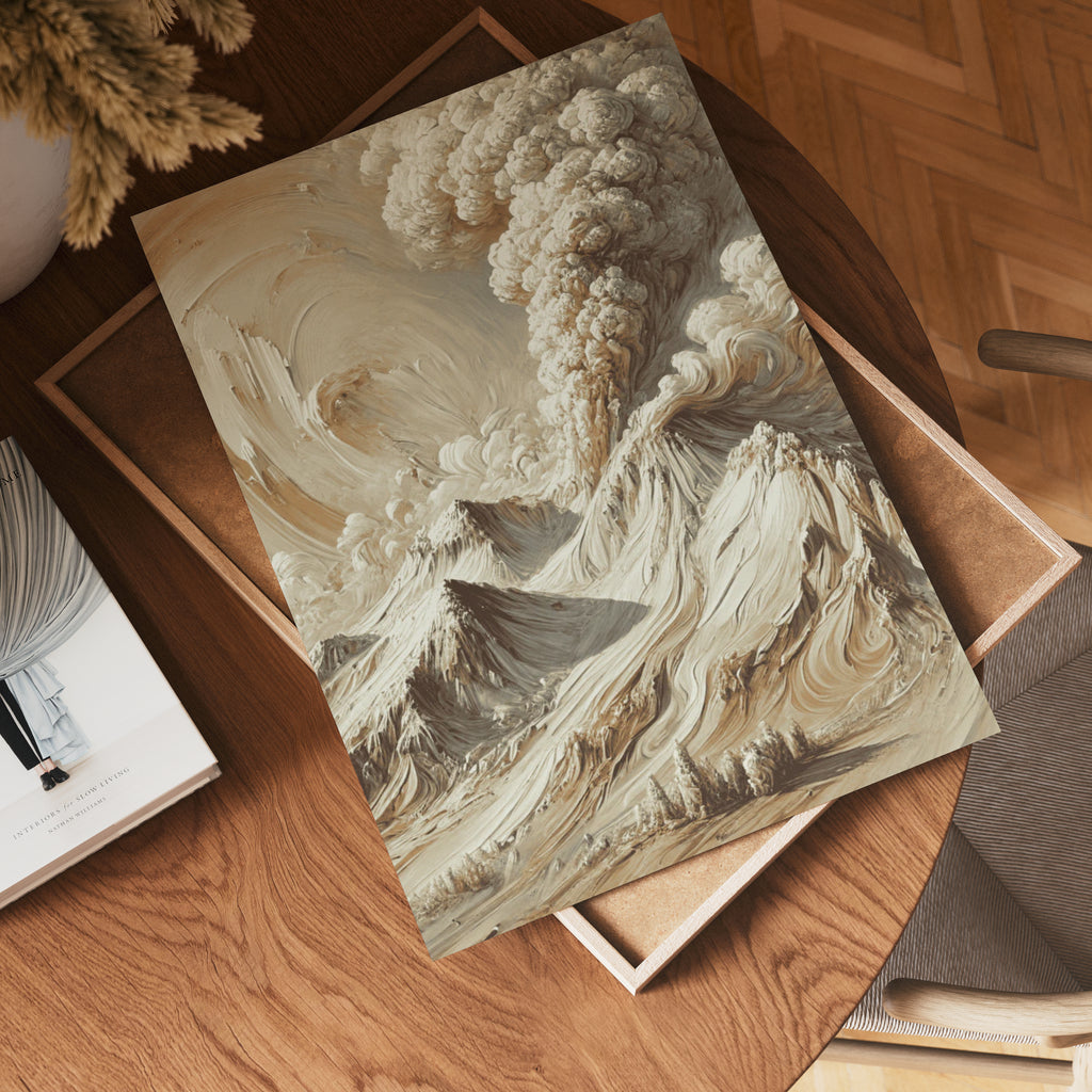 Abstract Volcanic Eruption poster visad rakt fram – Bozetto affisch i hög tryckkvalitet