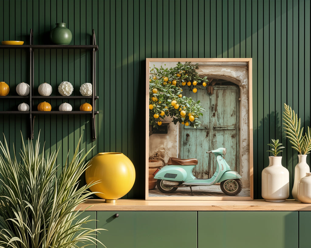 Italian Vespa i ram i rum – utan passepartout