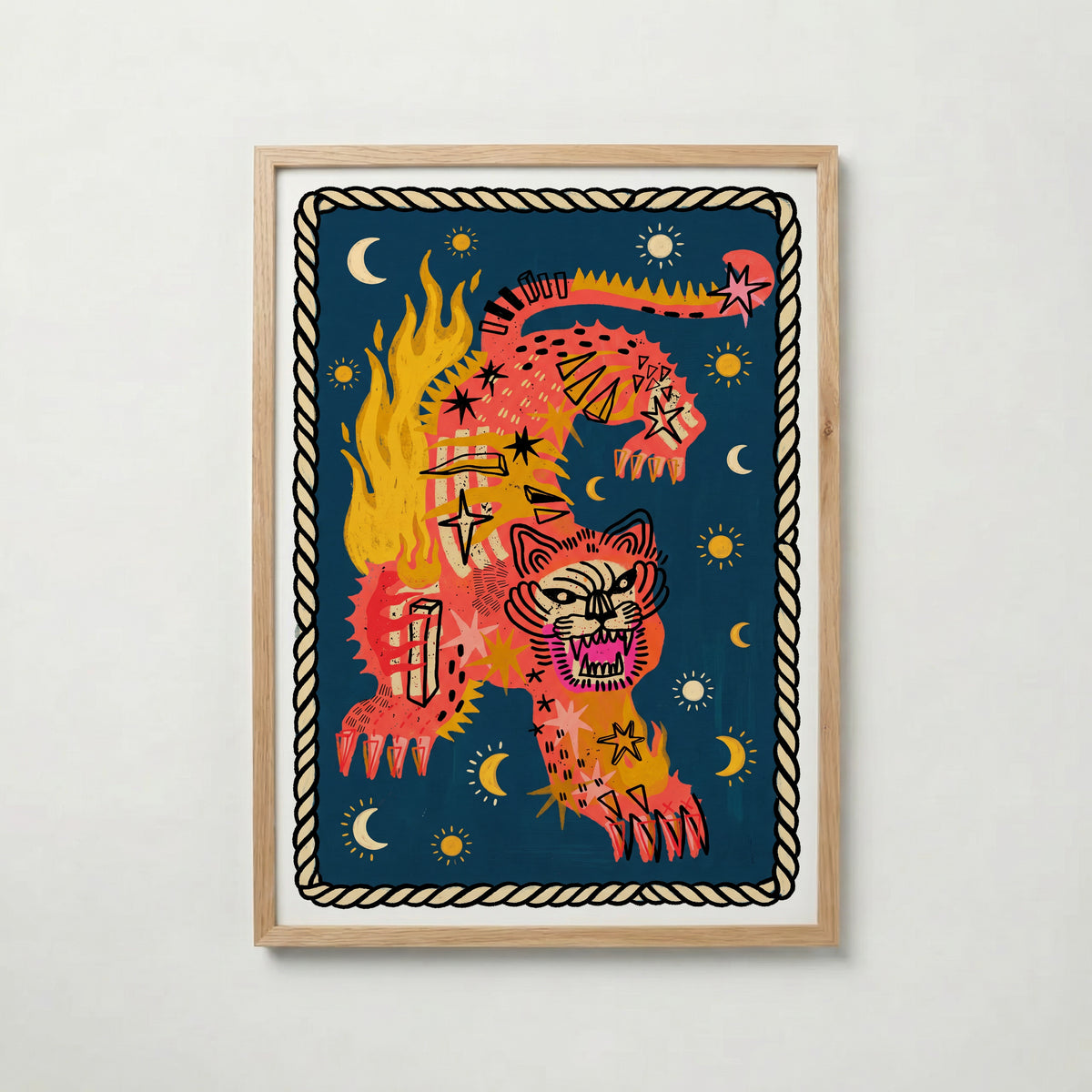 Wildflame Jaguar Poster – jaguar i ekram, leverans 1-3 dagar