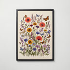 Wildflower Meadow Poster – svart ram
