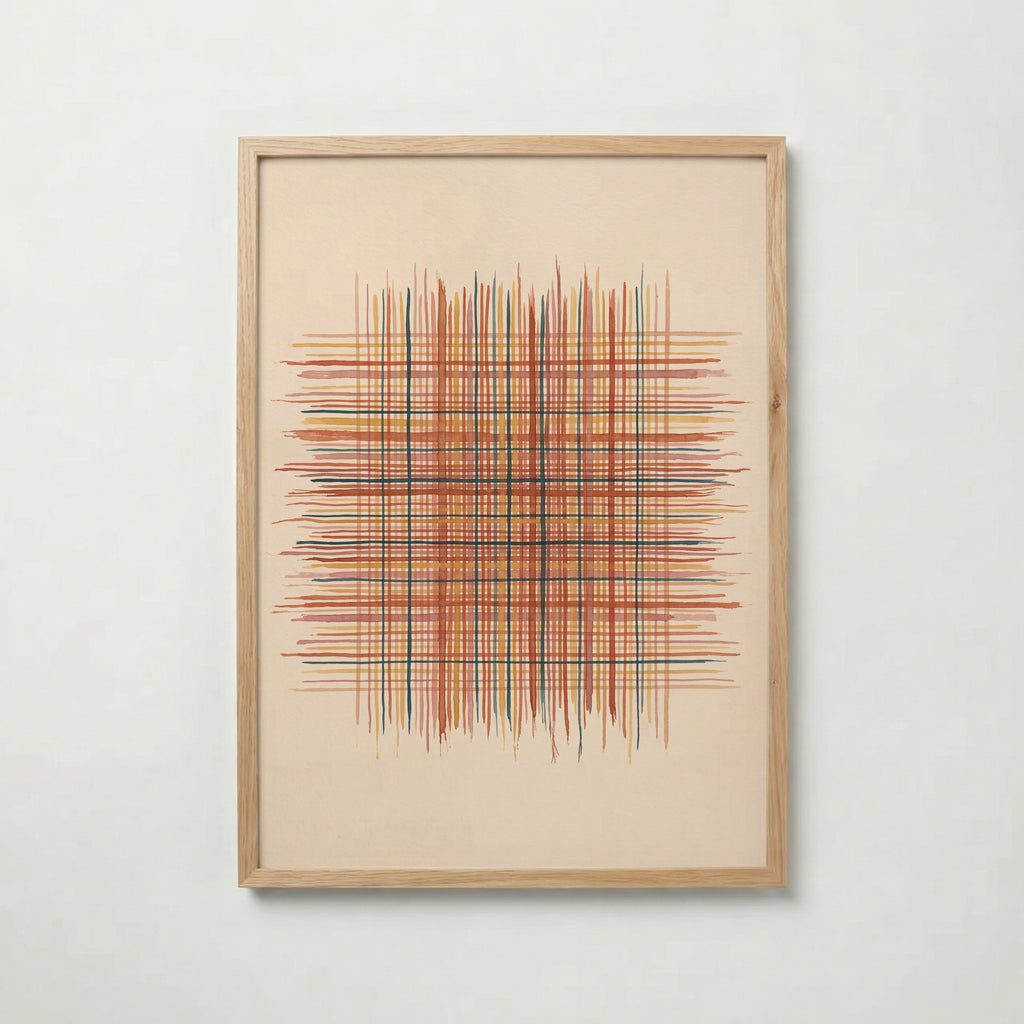 Woven Ember Poster i ekram mot ljus vägg